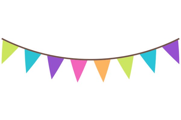 Vibrant Festive Banner with Colorful Triangular Flags