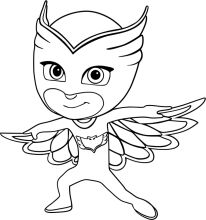 Stylized Cartoon Character with Wings and a Mask