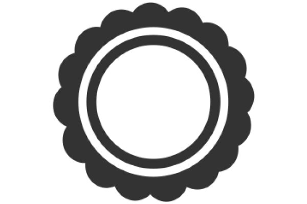 A Solid Black Icon on a White Background