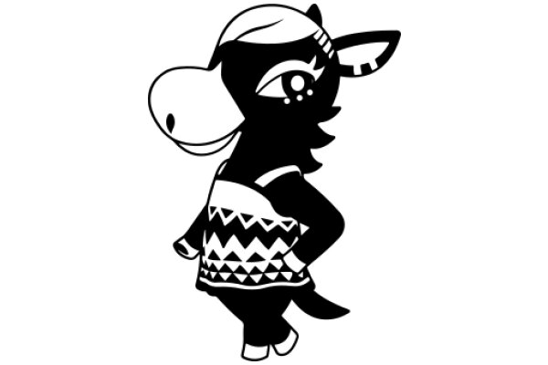 Stylized Cartoon Character: ADonkey with a Hat and a Sweater