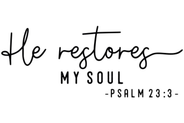 Restoring My Soul: A Biblical Quote