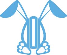 A Playful Blue Bunny Logo