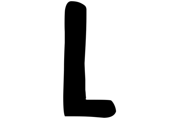 A Pixelated Letter 'L' on a White Background