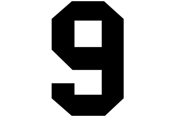 Stylized Black Number Nine