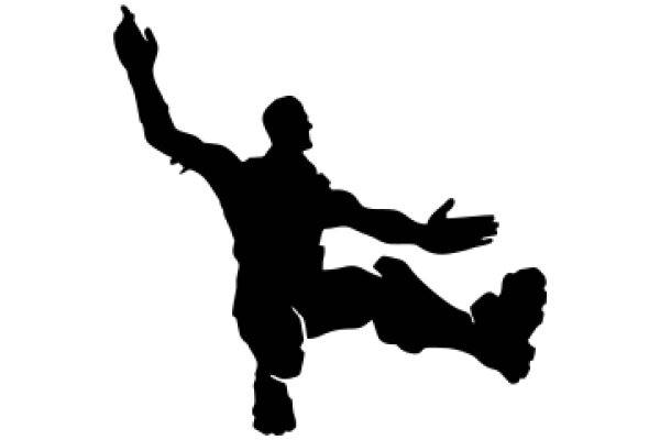 A Silhouette of a Person in a Jumping Pose