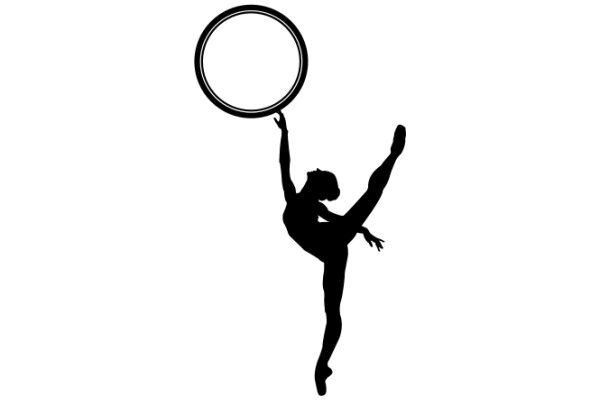 Silhouette of a Dancer with a Hula Hoop