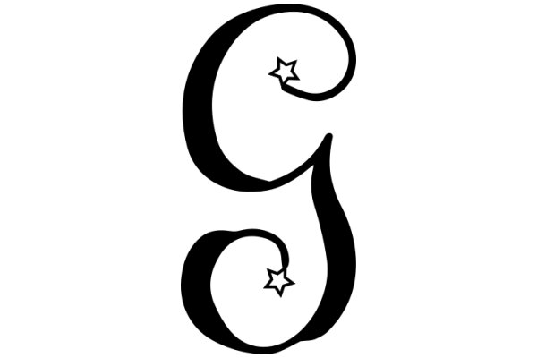 Stylized Letter 'C' with a Star and a Swirl