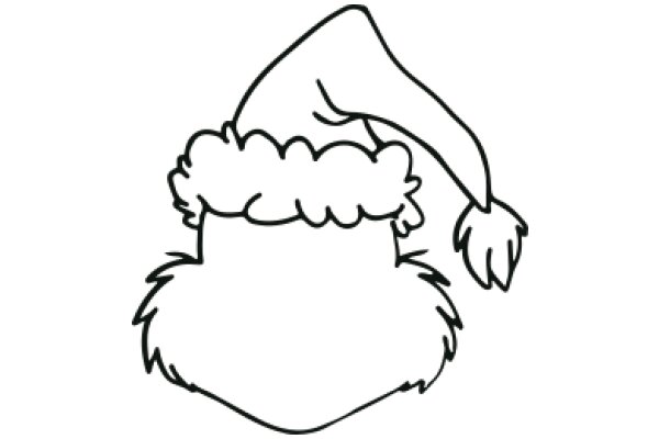 A Festive Illustration of a Santa Hat and a Fluffy Beard