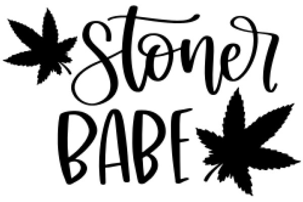 Stylish Graphic with the Words 'Stoner Babe' and a Leaf Design