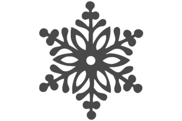 Stylized Snowflake Design: A Graphic Representation of Winter's Emblem