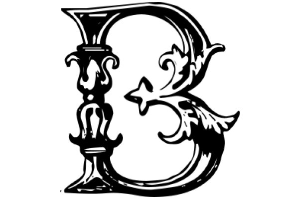 Elegant Letter B with Decorative Elements