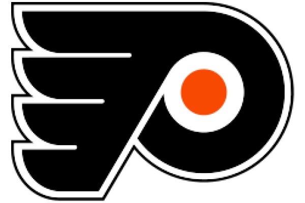 Stylized Hockey Logo with Orange Circle