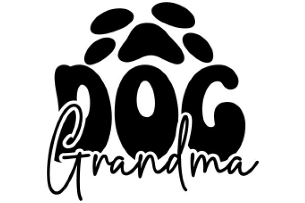 Stylized Dog Paw Logo with the Word 'Grandma' Below It