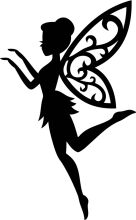 Silhouette of a Ballet Dancer with a Butterfly Silhouette