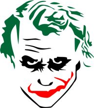 The Joker's Face: A Stylized Portrait