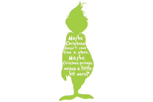 A Festive Christmas Quote in a Stylish Green Silhouette