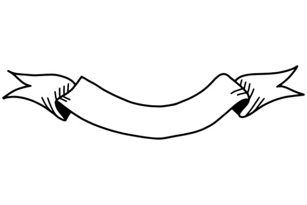 A Simple Line Drawing of a Scroll