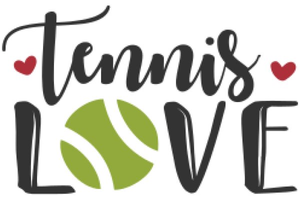 A Solid White Background with a Logo for Tennis Love