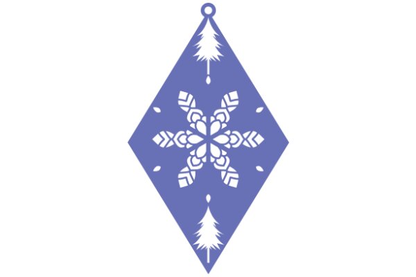 Stylized Christmas Decoration with a Purple Background