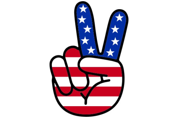 United States Flag with a Peace Sign