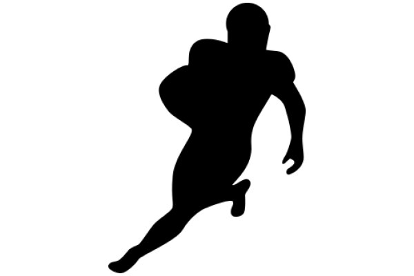 Silhouette of a Football Player in Motion