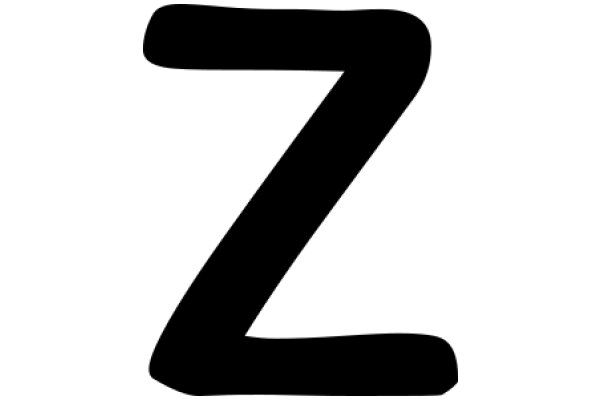 Pixilated Letter Z on a White Background