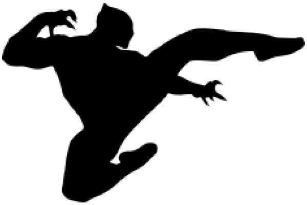 Silhouette of a Martial Artist in Action