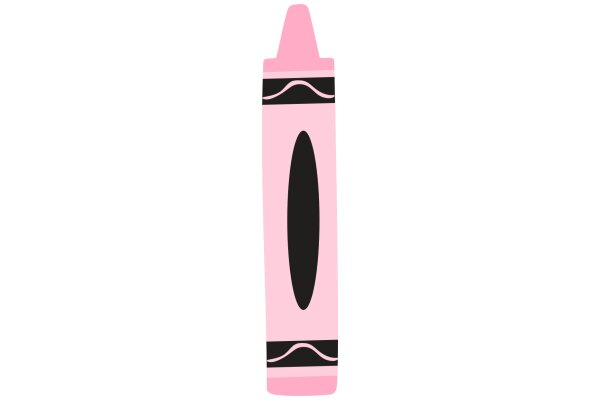 A Vibrant Pink Cone-Shaped Object with a Black Top