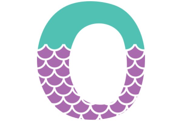 Stylized Letter 'O' with Purple and Blue Design Elements