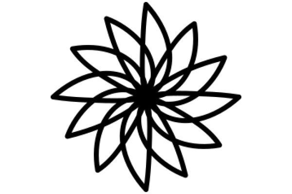 Stylized Black Flower Design