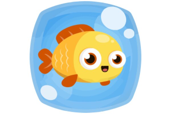 A Friendly Fish in a Blue Bubble