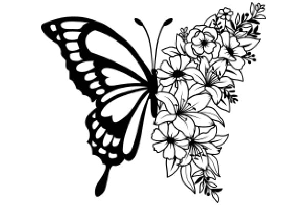 Elegant Butterfly and Flower Design