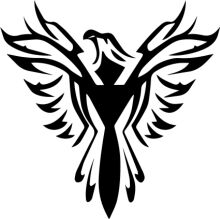 Stylized Black and White Eagle Emblem