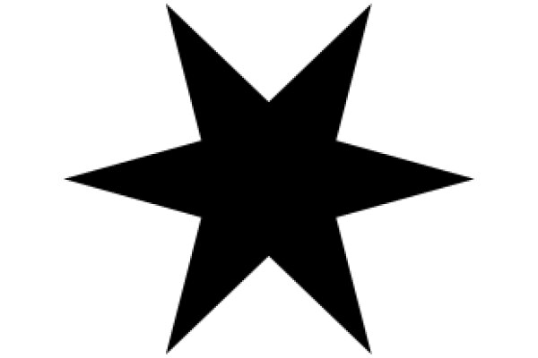 A Solid Black Star on a White Background