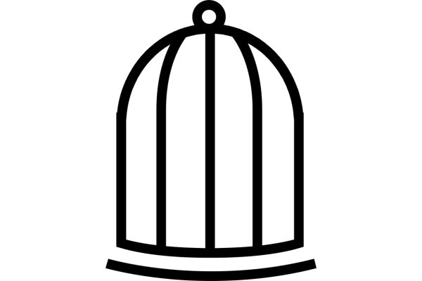 A Simple Black and White Logo of a Cage