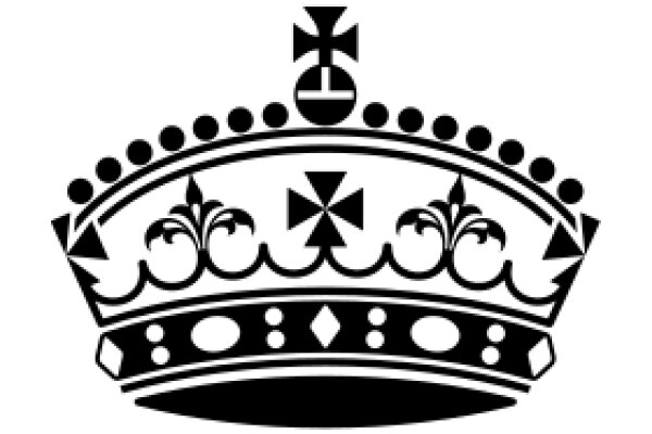 A Monochrome Crown on a White Background