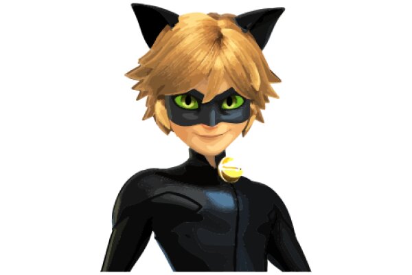 A Stylish Feline Character in a Black Suit