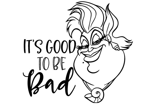 Whimsical Cartoon Character with a Positive Message