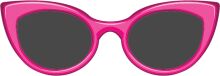 Vibrant Pink Sunglasses with a Black Lens