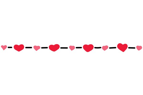 Vibrant Red Heart Pattern on a White Background