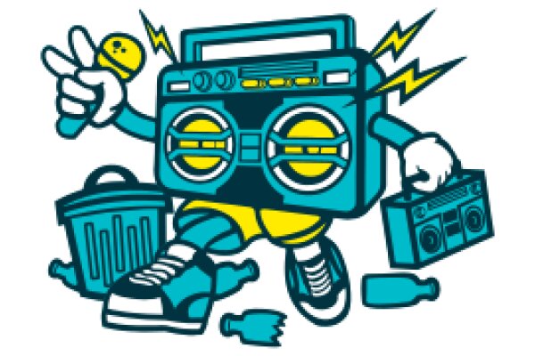 Vintage Boombox Character with a Modern Twist