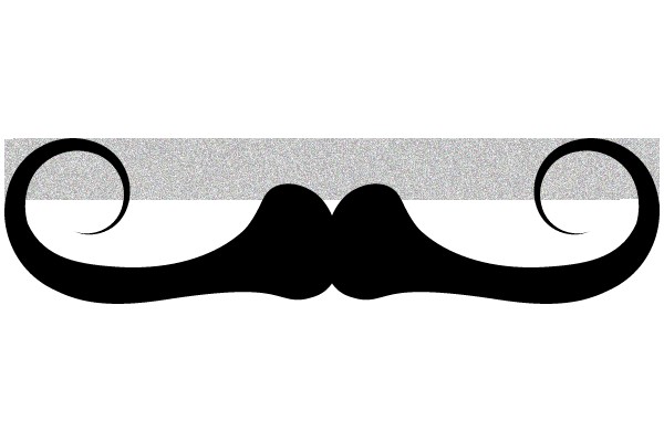 A Stylized Artwork of a Mustache and Beard