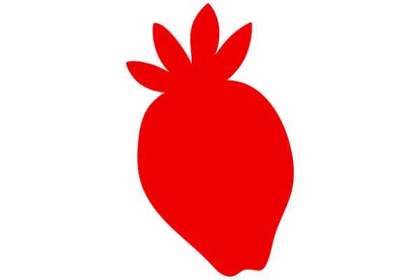 Vibrant Red Heart Symbol on a White Background