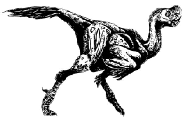 Stylized Illustration of a Bird-like Creature with a Humanoid Body