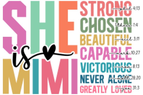 She is Strong: A Colorful Affirmation Poster