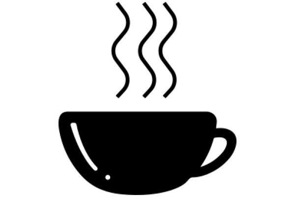 A Simple Illustration of a Coffee Cup with Steam