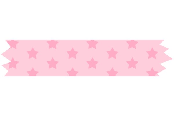 Pink Starry Sky Banner with White Outline