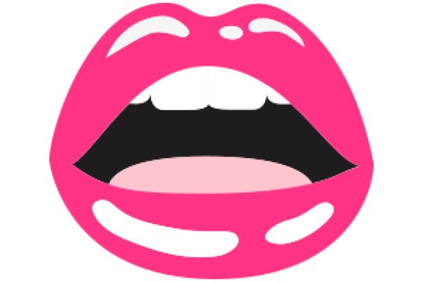 A Pink Lips Emoji with a Black Tongue