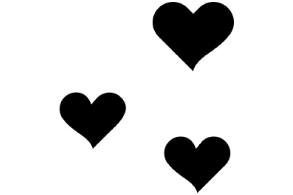 Simplicity in Design: A Collection of Black Heart Symbols