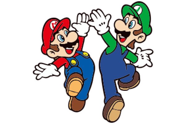 Celebrating Friendship: A Cartoon Adventure with Mario and Luigi